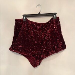 Wild Fable Sequin Red Hotpants Shorts NWT - XXL